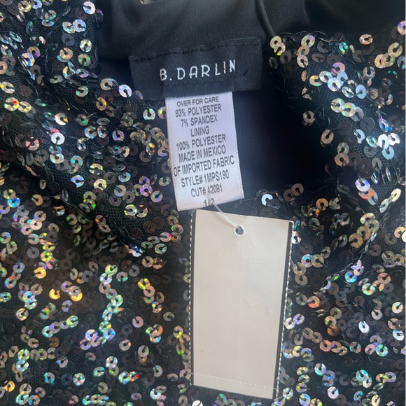 New! ($79 retail) B Darlin sequin mini dress size small NWT - Picture 3 of 6